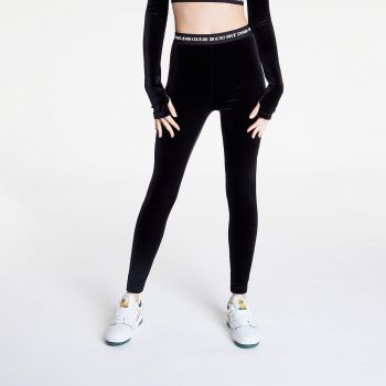 Versace Jeans Couture Velvet Stretch Leggings Black