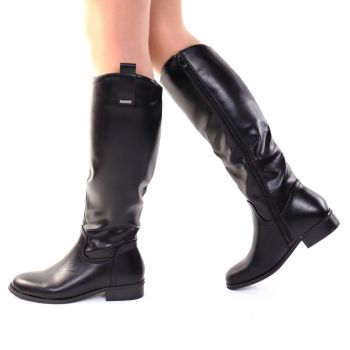 Cizme piele ecologica negre Allyson