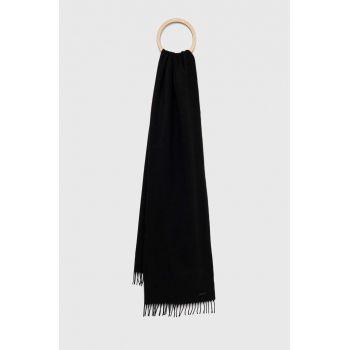 BOSS fular barbati, culoarea negru, neted