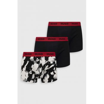 HUGO boxeri 3-pack bărbați, culoarea negru 50480170