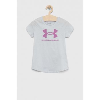 Under Armour tricou copii culoarea gri