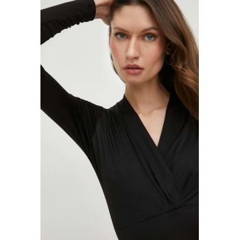 Answear Lab bluza culoarea negru, neted