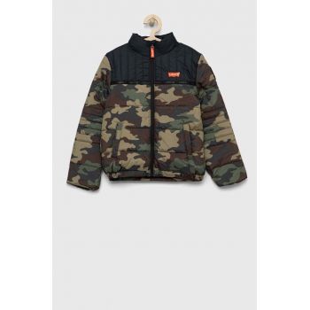 Levi's geaca copii culoarea verde