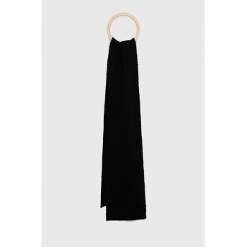 United Colors of Benetton esarfa din lana pentru copii culoarea negru, neted