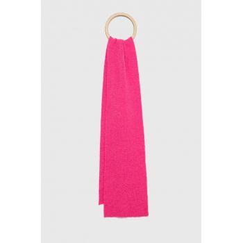 United Colors of Benetton esarfa din lana pentru copii culoarea violet, neted