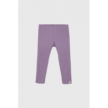 United Colors of Benetton leggins copii culoarea violet, neted