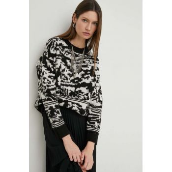 Answear Lab pulover de lana femei, culoarea negru, călduros ieftin