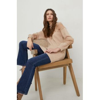 Answear Lab pulover femei, culoarea bej de firma original