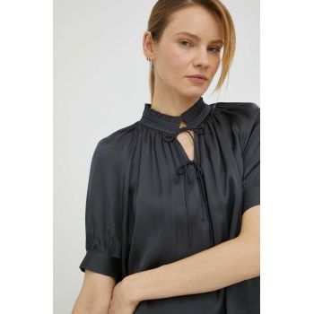 Herskind bluza femei, culoarea gri, neted de firma originala