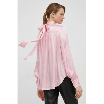 Herskind bluza femei, culoarea roz, neted de firma originala