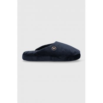 Emporio Armani Underwear papuci de casa culoarea albastru marin de firma originali