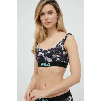 Fila sutien sport culoarea negru, modelator ieftin