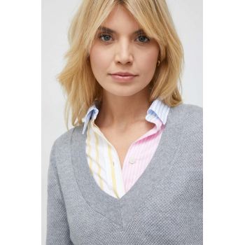 GAP pulover femei, culoarea gri, light de firma original