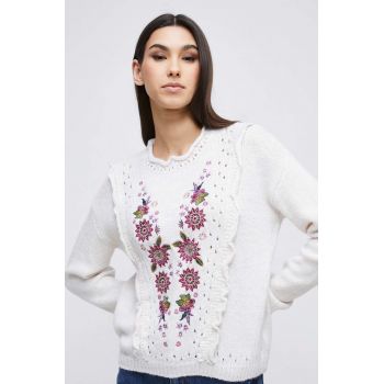 Medicine pulover femei, culoarea bej de firma original