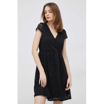 Vero Moda rochie culoarea negru, mini, evazati