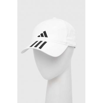 adidas Performance șapcă 3-Stripes AEROREADY culoarea alb, cu imprimeu HT2043