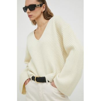 By Malene Birger pulover de lana Emery femei, culoarea bej de firma original