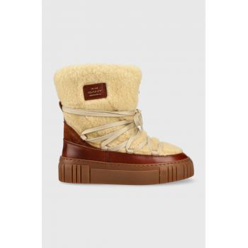Gant cizme de iarna Snowmont culoarea maro de firma originali