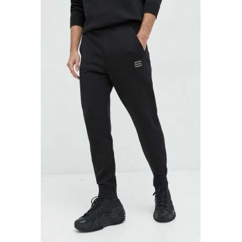 HUGO pantaloni de trening barbati, culoarea negru, neted