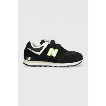 New Balance sneakers pentru copii PV574CL1 culoarea negru