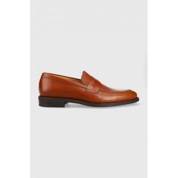 PS Paul Smith mocasini de piele Remi barbati, culoarea maro