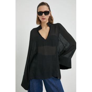 By Malene Birger bluza din amestec de lana Lomaria femei, culoarea negru, neted
