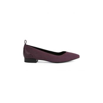 Geox balerini de piele D CHARYSSA A culoarea violet, D269BA-02140-C8000