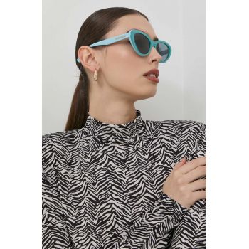 Gucci ochelari de soare GG1170S femei, culoarea turcoaz de firma originali