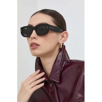 Gucci ochelari de soare GG1215S femei, culoarea negru