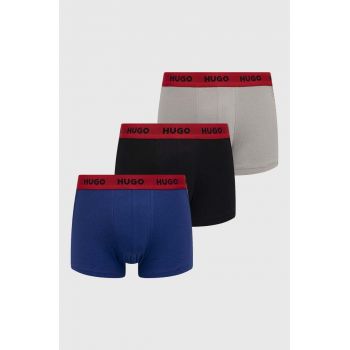 HUGO boxeri (3-pack) barbati, culoarea gri