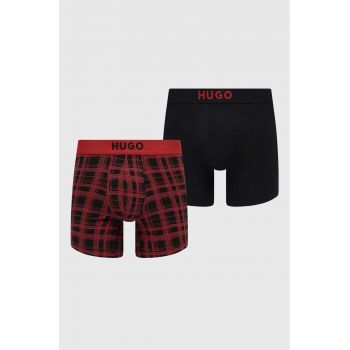 HUGO boxeri 2-pack barbati, culoarea negru