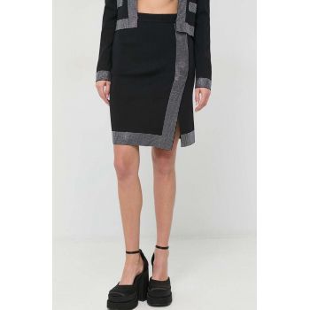 Karl Lagerfeld fusta culoarea negru, mini, drept