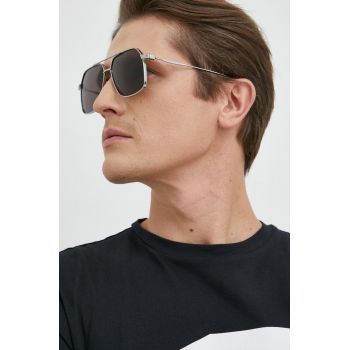 Alexander McQueen ochelari de soare barbati, culoarea negru de firma originali