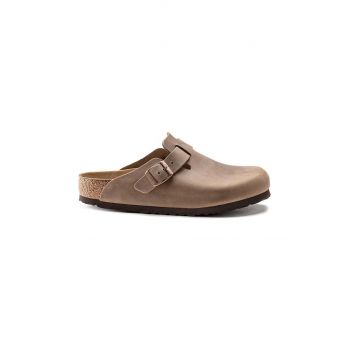 Birkenstock papuci din nubuc Boston culoarea maro, 960811