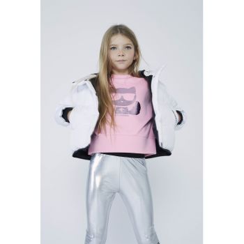 Bluza sport cu logo metalizat