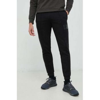 EA7 Emporio Armani pantaloni de trening barbati, culoarea negru, modelator