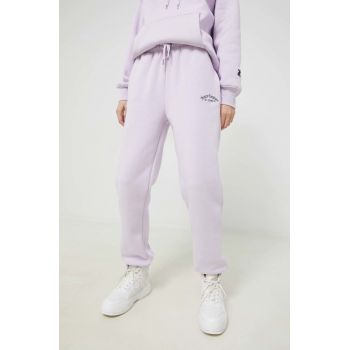 Juicy Couture pantaloni de trening Wendy femei, culoarea violet, cu imprimeu ieftin