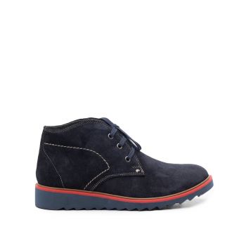 Ghete casual din piele intoarsa pentru barbati - 903 Blue Velur de firma originale