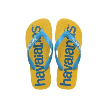 Havaianas slapi Top Logomania culoarea bej