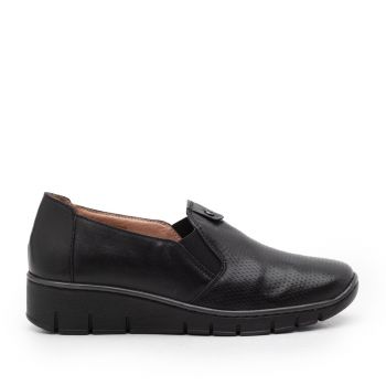 Pantofi casual dama din piele naturala,Leofex - 106 negru box