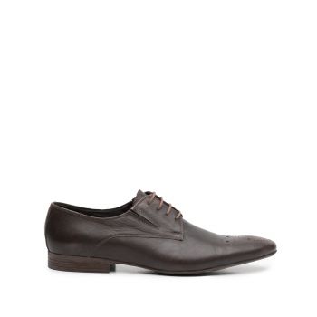 Pantofi eleganti barbati din piele naturala,Leofex - 779-1 taupe inchis box ieftin