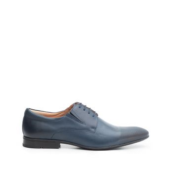 Pantofi eleganti barbati din piele naturala, Leofex - 792 blue box de firma original