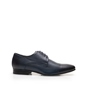 Pantofi eleganti barbati din piele naturala,Leofex - 892 blue box de firma original