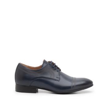 Pantofi eleganti barbati din piele naturala,Leofex - 896 Blue box de firma original