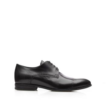 Pantofi eleganti barbati din piele naturala, Leofex - 931 Negru Box ieftin