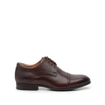 Pantofi eleganti barbati din piele naturala, Leofex - 953 Maro Box