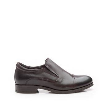 Pantofi eleganti barbati din piele naturala, Leofex - 970 Maro box ieftin