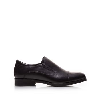 Pantofi eleganti barbati din piele naturala, Leofex - 970 Negru Box de firma original