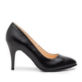 Pantofi eleganți damă din piele naturală - 558 Negru Box de firma originali