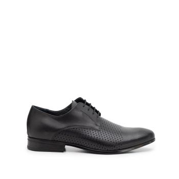 Pantofi barbati eleganti din piele naturala Leofex- 823-1 Negru Box ieftin